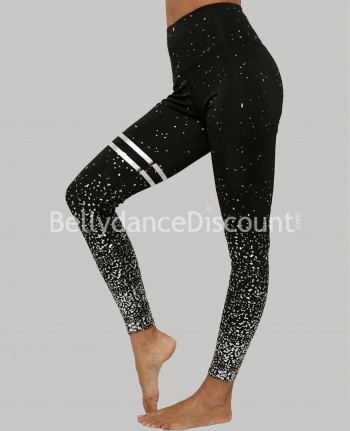 Legging de danse noir et argent