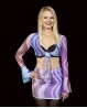 Dance set purple print top + skirt