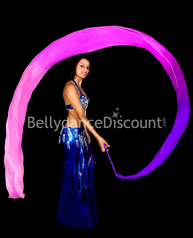 Ruban de danse XXL en soie rose violet