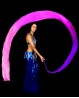 XXL dance ribbon in pink purple silk