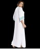 Djellaba femme blanche et turquoise