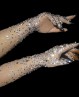 Lange Bühnenhandschuhe mit Strass