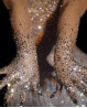 Lange Bühnenhandschuhe mit Strass