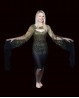 Tanzkleid Schwarz und Gold XXL-Ärmel