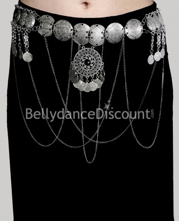 Silver metallic Bellydance belt