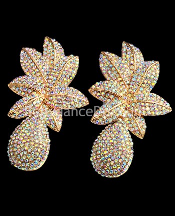 Pendientes de fantasía con brillantes dorados
