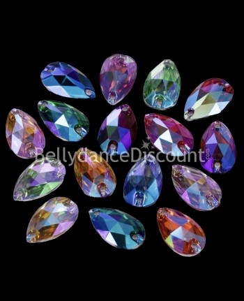 Juego de 30 strass de costura multicolor con forma de "Gota"