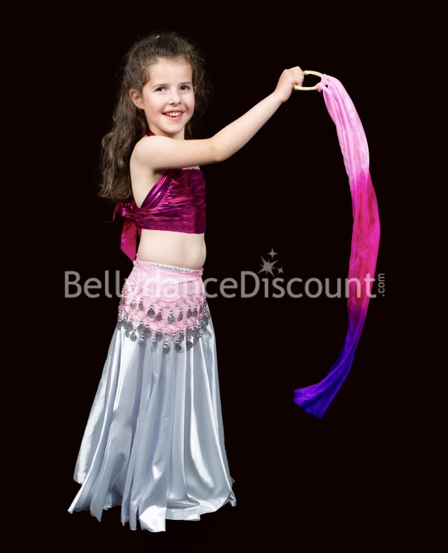 Veiled pink and purple Bellydance ring