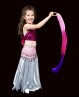 Anneau voilé de danse orientale rose et violet