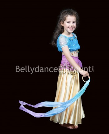 Veiled blue and purple Bellydance ring