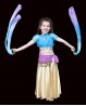 Veiled blue and purple Bellydance ring