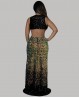 Gold and black shining stage dress
