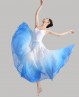 White blue flowing dance skirt