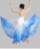 White blue flowing dance skirt