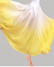 White yellow flowing dance skirt