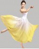 White yellow flowing dance skirt