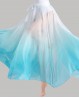 Jupe fluide de danse blanc turquoise