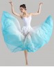 White turquoise flowing dance skirt