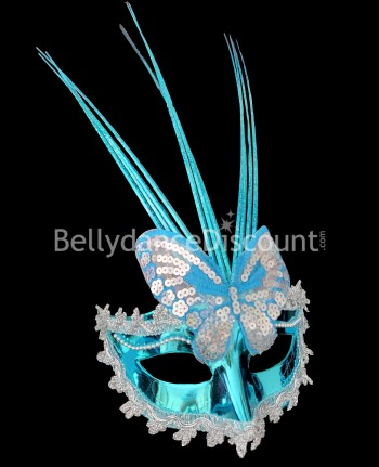 Blue luminous Venetian mask