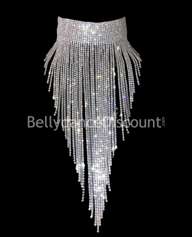 Collana di strass argentata
