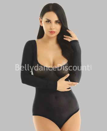 Black see-through underbust body