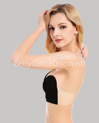 Black backless bra