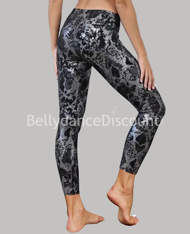 Legging d’entraînement de danse noir argent