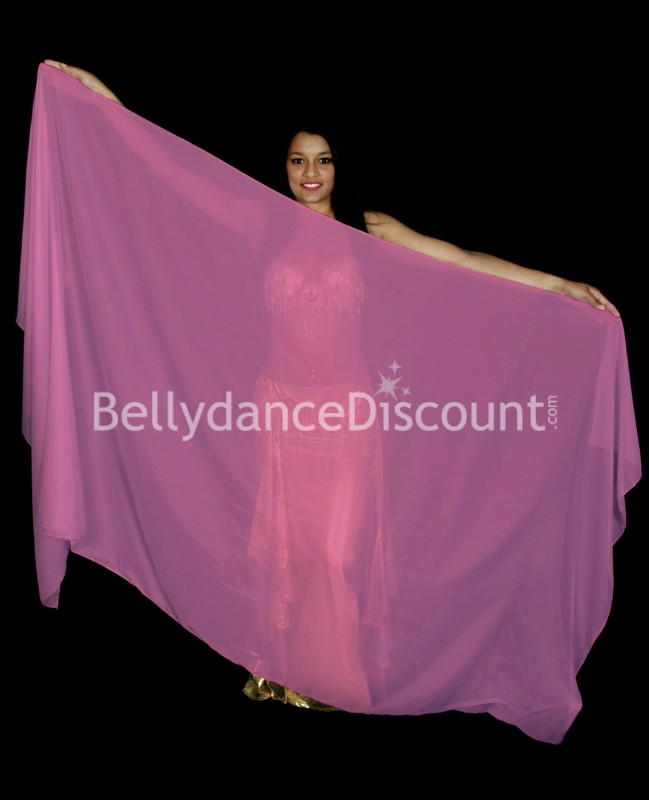Velo de danza del vientre rosa chicle