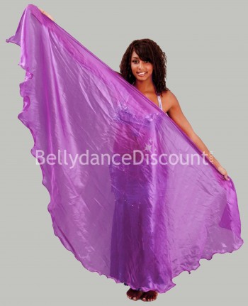 Voile demi-lune de danse orientale en organza violine
