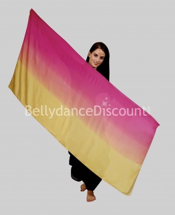 100% silk pink orange yellow Bellydance veil