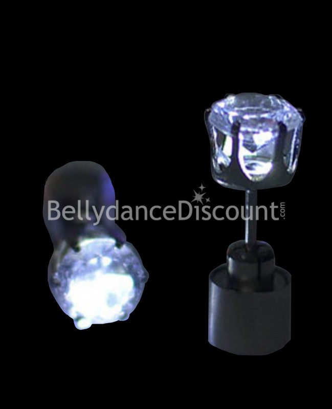 White luminous earrings
