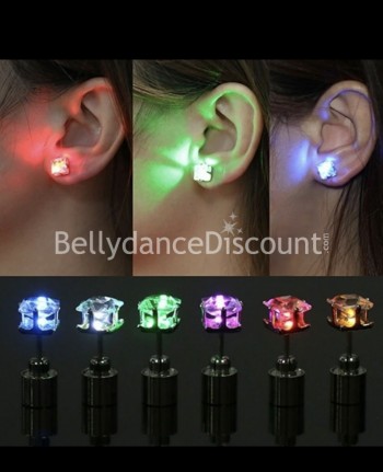 Blue luminous earrings
