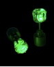 Green luminous earrings