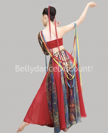 Costume di danza multicolore con nastri