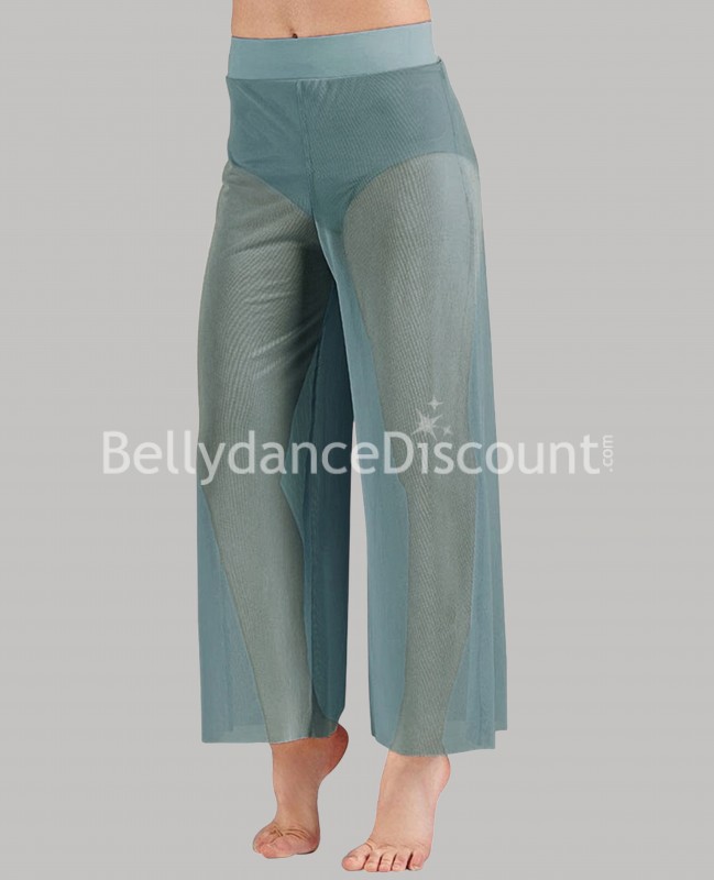 Pantaloni per allenamento di danza blu verde