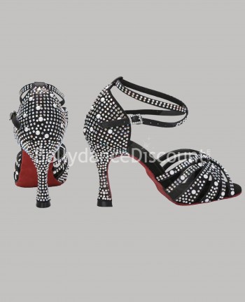 Tanz-Pumps Schwarz mit Strass