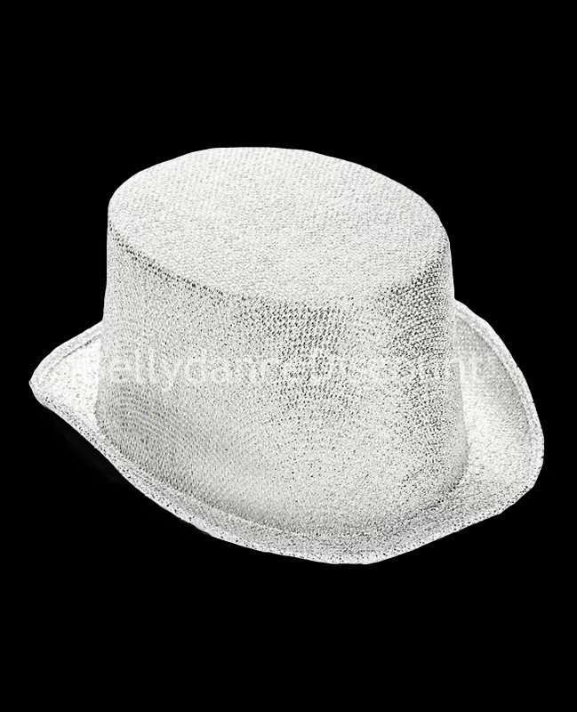 Sombrero de copa plateado