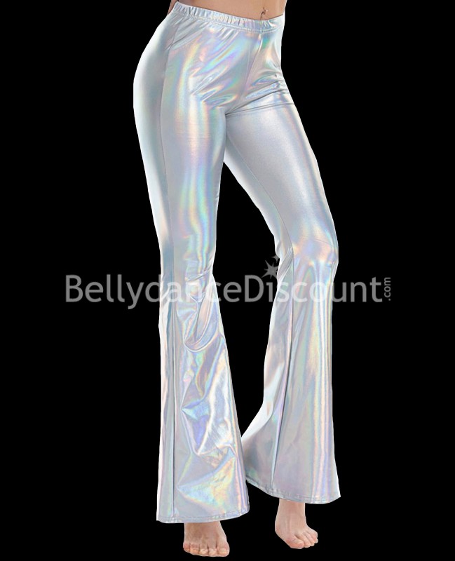 Pantaloni metallizzati bianchi