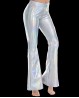 White metallic pants