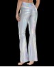 White metallic pants