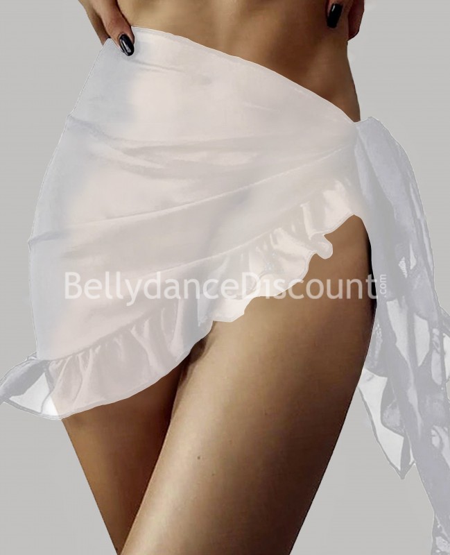Foulard pour les hanches mousseline de soie blanc