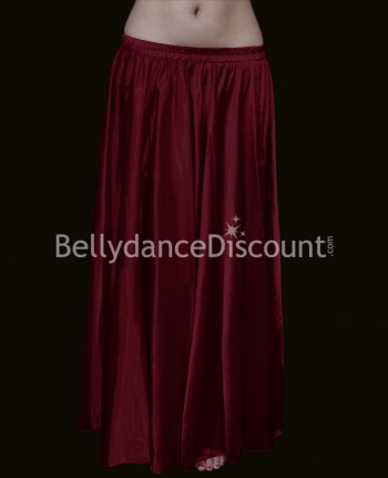 Jupe satin bordeaux de danse orientale