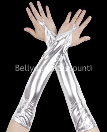Guantes plateados danza infantil