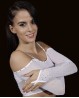 Top di danza bianco retina e strass