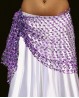 Bellydance scarf purple with glitter