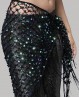 Foulard noir de danse orientale pour les hanches