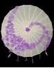 Ombrelle fleurs et rubans violet