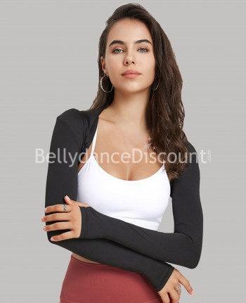 Boléro de danse manches longues noir