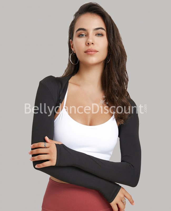 Bolero de baile manga larga negro