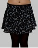 Chiffon flowery short black dance skirt